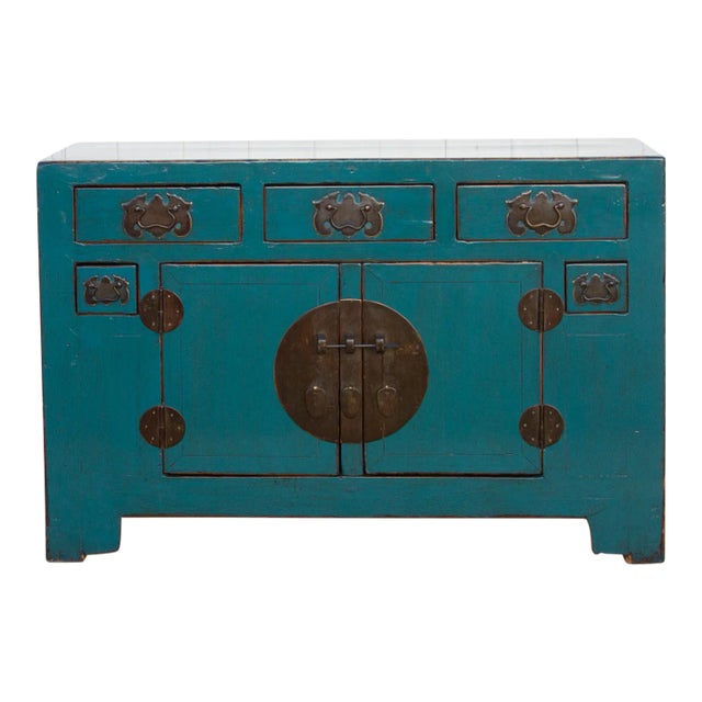 Persian Blue Tianjin Dresser Cabinet For Sale