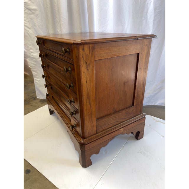 Antique Walnut Map or Sewing Cabinet For Sale In Dallas - Image 6 of 11