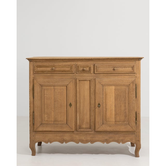 19th Century Oak Louis XV Buffet, Rococo Style, France, 19th Century For Sale - Image 5 of 15