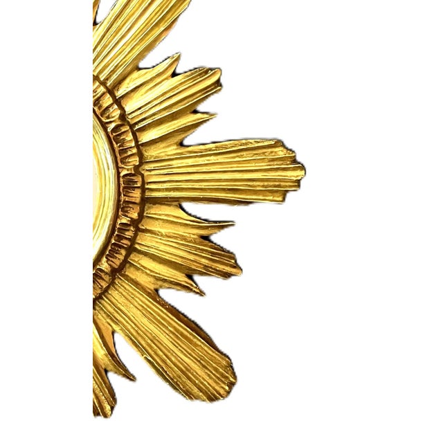 Wenz Giltwood Sunburst Mirror, Germany, 1960s For Sale - Image 4 of 13