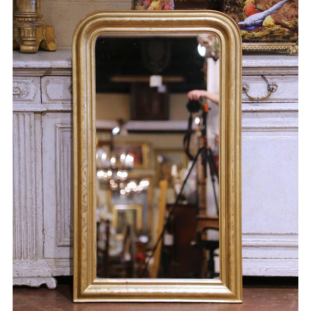 Late 19th Century 19th Century French Louis Philippe Giltwood Wall Mirror With Vine Motifs For Sale - Image 5 of 7