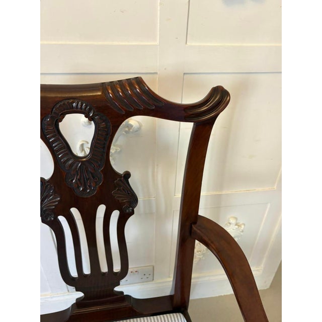 Antique Mid 19th Century Irish Carved Mahogany Dining Chairs with Carvers and Ball & Claw Feet, 1850s, Set of 10 For Sale - Image 14 of 18