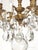 Shabby Chic Antique 4 Arm 4 Light Glowing Graceful Brass Cut Lead Glass Crystal Chandelier ~ 4 Available For Sale - Image 3 of 12