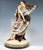 Excellent goldscheider art déco figure group of the 1930s: gallant couple: a dancer in a fan-shaped, flared dress with...