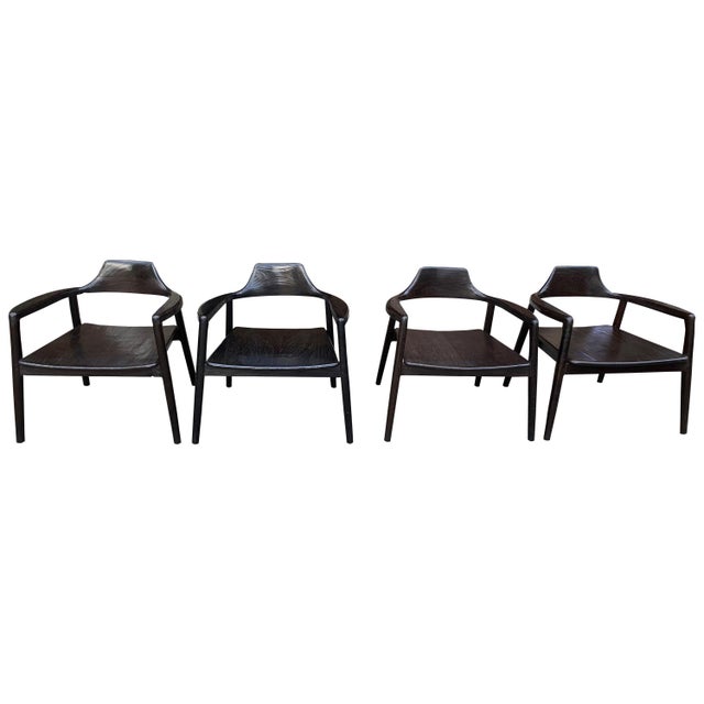 Andrianna Shamaris Midcentury Couture Chairs - Set of 4 For Sale - Image 10 of 18