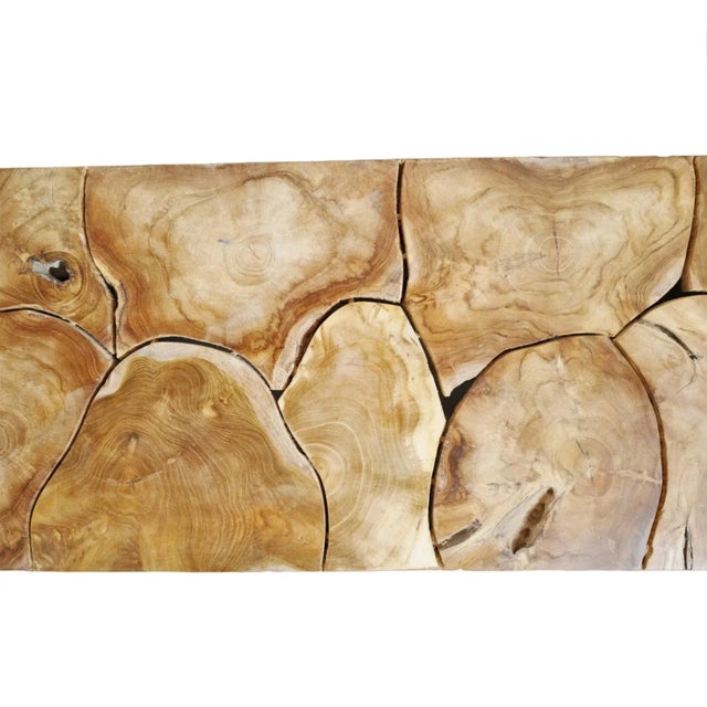 Salvaged Teak Root Block Bench Table For Sale In Los Angeles - Image 6 of 11