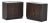 This is a pair of ebonized mahogany cabinets with basketweave fronts attributed to Lane Furniture. They open to an...