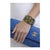 English Bochic ‘Capri’ Vintage Natural Ruby, Sapphire & Emerald Cuff In 18K Gold & Silve For Sale - Image 3 of 8