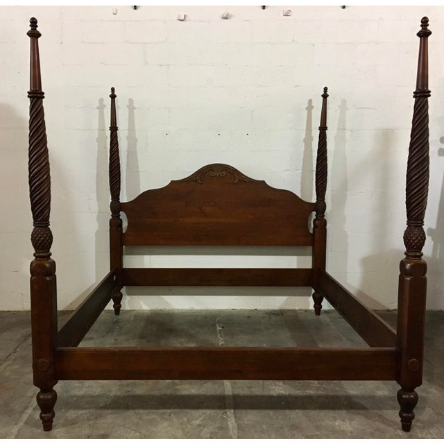 Vintage Ethan Allen British Classics King 4Poster Bed Chairish