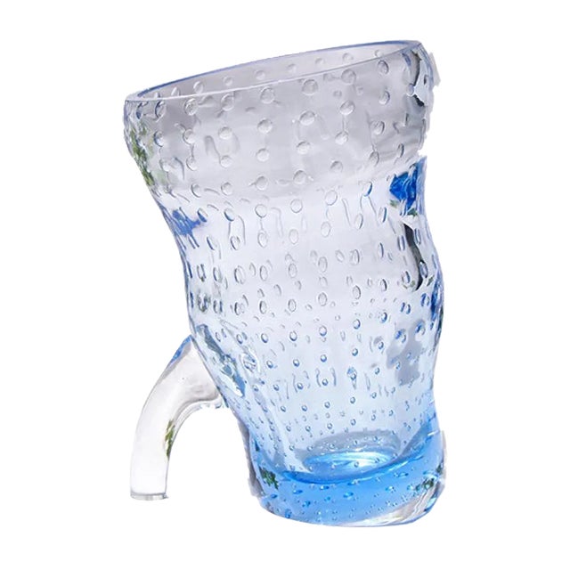 Vintage Murano Glass BolleBlu Vase with Bubbles, Italy, 1970s For Sale