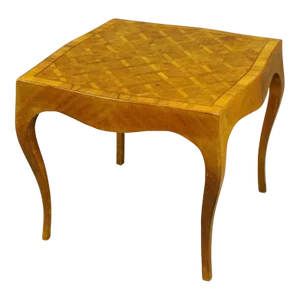 Mid 20th Century Italian Cannel and Chaffin Marquetry Parquetry Inland European Table