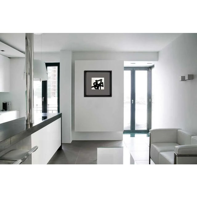 Original Eduardo Chillida lithograph. Sur les presses de Maeght Imprimeur, 1964. Size: 24,1 x 22,9cm. Frame: 21 5/8 x...