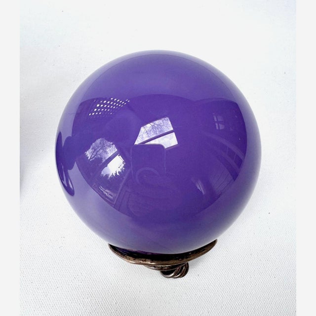 John Ruth “Flower Ball” Studio Glass and Sterling Silver Sculpture, 1990s For Sale - Image 12 of 16