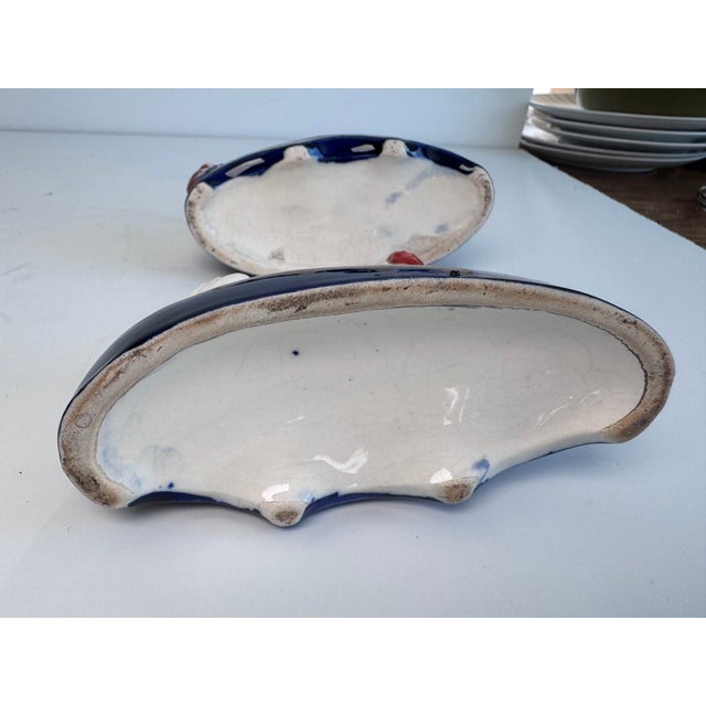 Antique White Late 19th Century Staffordshire Dogs Pen Holder, a Pair For Sale - Image 8 of 10