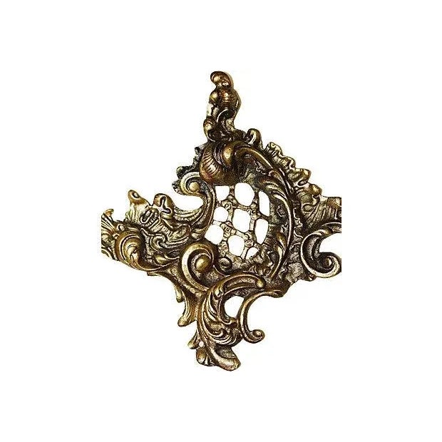 Filigree bronze mounting in rococo style, France circa 1880s. Mount as a sur-la-porte or embellishment with 3 nails or...