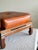1960s 1960s Ricardo Lynn Mid-Century Modern Leather Ottoman Stool With Carved Wood Base For Sale - Image 5 of 11