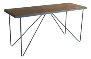 1950s California Modernist Iron & Marble Console Table