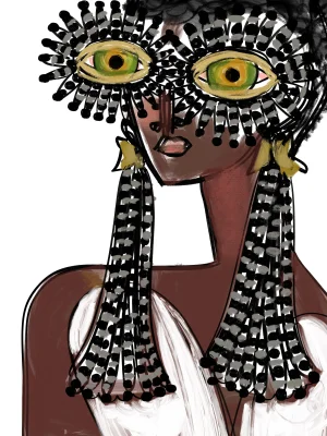 “Schiaparelli Eyes” Contemporary Limited Edition Print by Annie Naranian