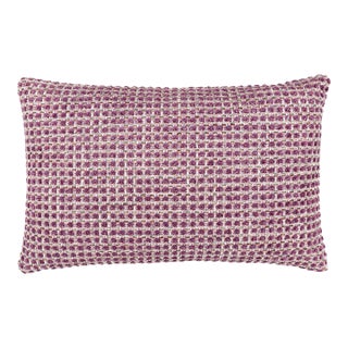 The House Of Scalamandré Heatherton Lumbar Pillow In Plum For Sale