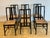 Black Lacquered and Cane Chairs from Montina S.P.A., 1960, Set of 6, in Flawless conditions. Designed 1960 to 1969 This...
