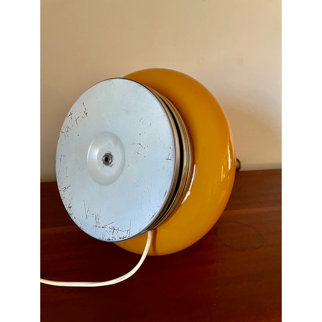 1960s Opaline Ochre and Chrome Floor Lamp, 1970s For Sale - Image 5 of 9