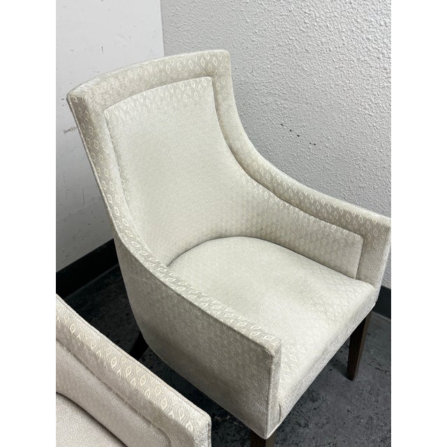 Custom Design Slope Arm Chairs, Pair For Sale - Image 9 of 12