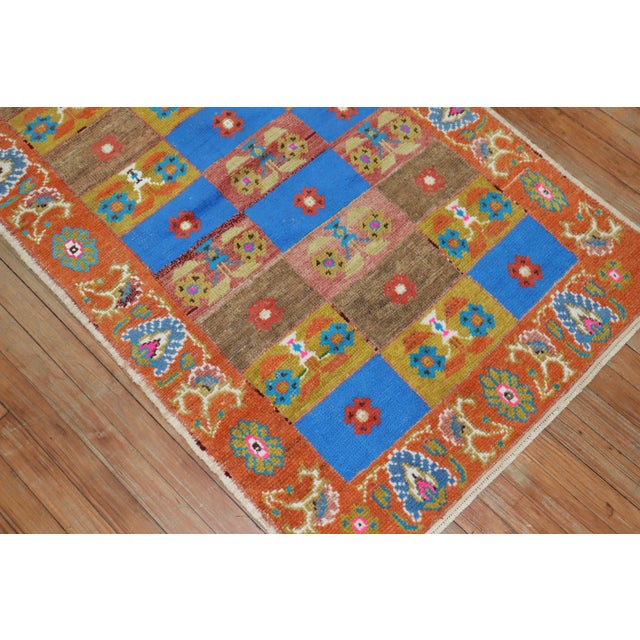 Mid-20th Century Zabihi Collection Funky Turkish Anatolian Rugs - A Pair - 3'2" x 5'9" For Sale - Image 10 of 12