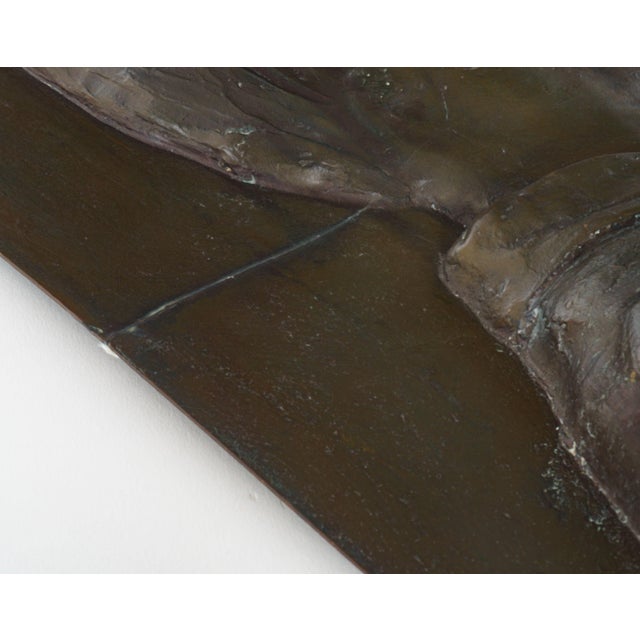 Antique Bronze Bas-Relief Wall Plaque by Ludwig Spiegel, 1930s For Sale - Image 6 of 7