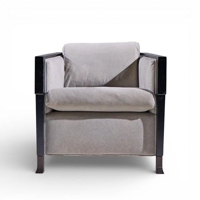 Late 20th Century Bill Sofield for Baker Furniture Salon Lounge Chairs - Pair For Sale - Image 5 of 13