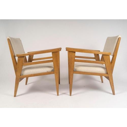 Vintage Oak Armchairs, 1950s For Sale - Image 4 of 10