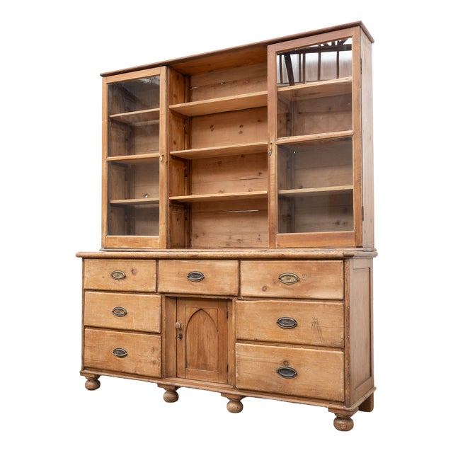 Antique Blonde Pine Dresser, 1900 For Sale