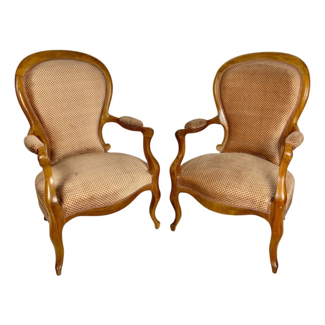 20th Century French Louis XV Armchairs, 1950, Set of 2 For Sale