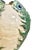 A wonderfully sculptural Italian vase featuring an organic hand-formed silhouette with raised green peacock feather...