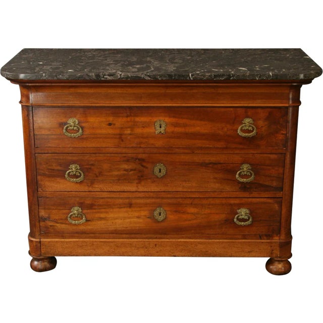 French 1800 Antique Chest of Drawers Directoire Style For Sale - Image 3 of 11