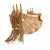 American 1980s Handwoven Twig Handle Nautical Colorful Basket With Tassels & Shells For Sale - Image 3 of 7