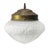 Vintage Industrial Frosted Glass and Brass Pendant Lamp For Sale - Image 9 of 9