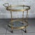 Vintage Brass Glass Food Cart in the style of Maison Jansen, 1960s For Sale - Image 4 of 15
