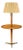 1940s Mid-Century Modern Edward Wormley, Rare Snack Floor Lamp, Wood, Brass For Sale
