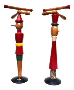 Valet Stands Pinocchio & Jiminy Cricket, 1940s Italian Design