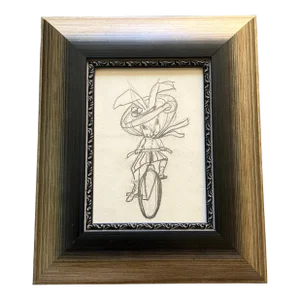 1970’s Original Illustrative Rabbit Pencil Drawing