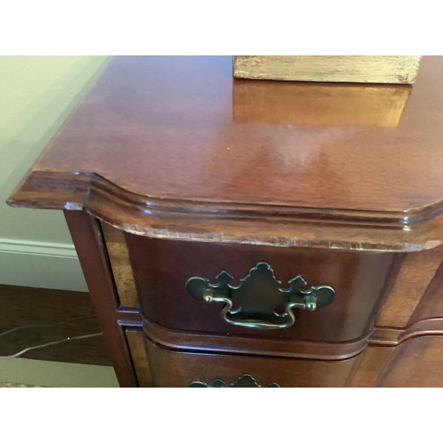 Beautiful mahogany Block Front chest of drawers. Two pieces being sold individually due condition status. Made late 20th...