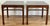 Pair of vintage Mid Century Henredon furniture Ming style walnut side tables featuring timeless elegance and sleek...