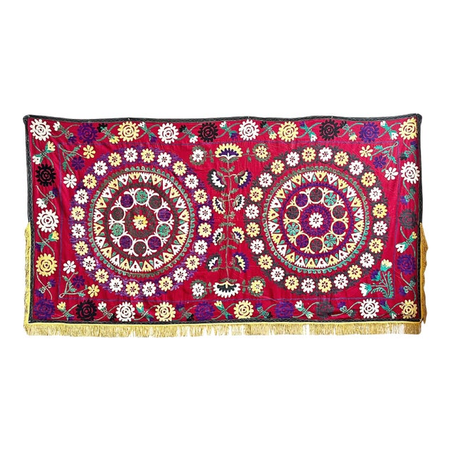 Mid 20th Century Vintage Colorful Suzani Textile For Sale