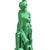 Green 1970s Re-Editon Art Deco Frankart "Spirit of Modernism" L215 Spelter Metal Table Lamp For Sale - Image 8 of 10