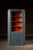 American Mid 19th Century Primitive Chippy Corner Cupboard in Blue For Sale - Image 3 of 12
