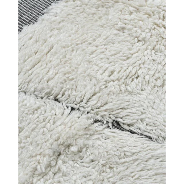 Textile Moroccan Fluffy Collection Erased Ivory Charcoal 9'x12' For Sale - Image 7 of 13