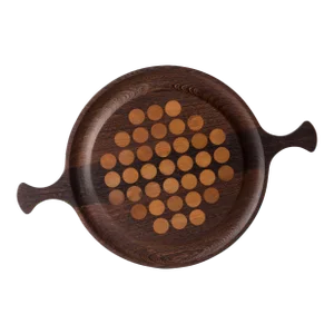 Theodor Skjode Knudsen for Skjøde Skjern Wenge Beech Rare Wood Tray Denmark Danmark 1950s