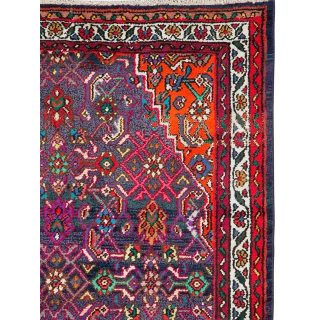 Vintage Persian Hamadan Rug – Size: 3' 11 X 9' 8" For Sale - Image 4 of 11