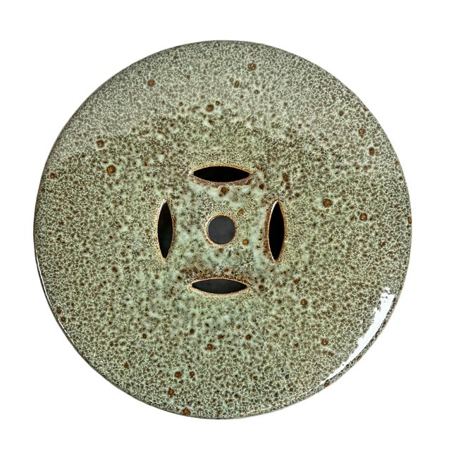 Ceramic Medallion Green Garden Stool For Sale In Los Angeles - Image 6 of 9