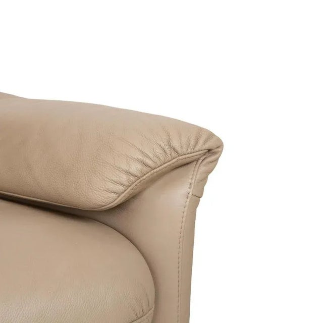 Ergoline 3-Seater Sofa, 2-Seater Sofa, Armchair and Ottoman in Cream Leather from Willi Schillig, Set of 4 For Sale - Image 11 of 18